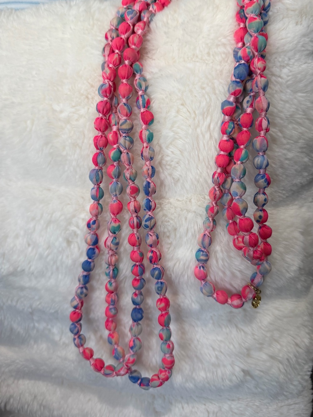 Lilly Pulitzer fabric necklace